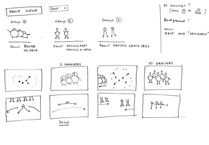 A sample storyboard page