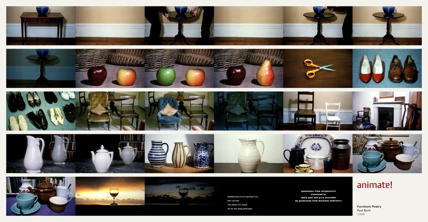 Furniture Poetry: 29 frames from the film, in order
