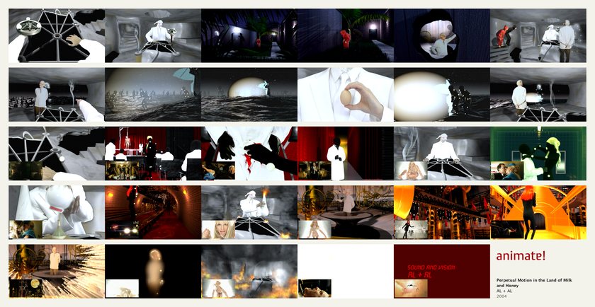 Perpetual Motion in the Land of Milk and Honey: 29 frames from the film, in order