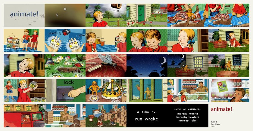 Rabbit: 29 frames from the film, in order