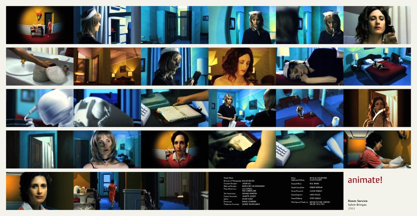 Room Service: 29 frames from the film, in order
