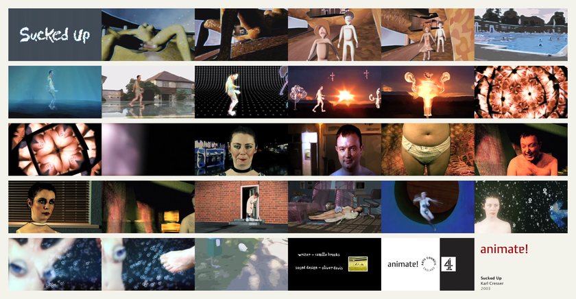 Sucked Up: 29 frames from the film, in order
