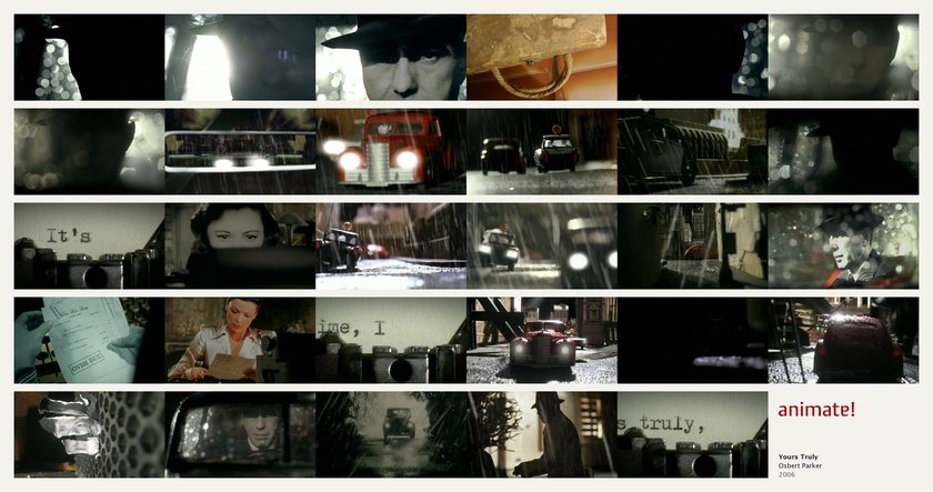 Yours Truly: 29 frames from the film, in order