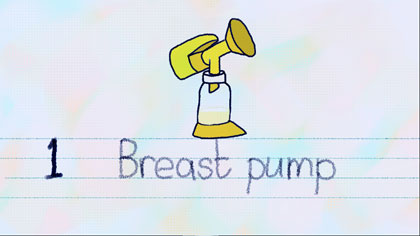 film still: 1 breast pump – although two should be used simultaneously to get the full bovine effect.

