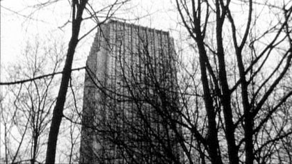 film still: Rather important looking office block, Warsaw

