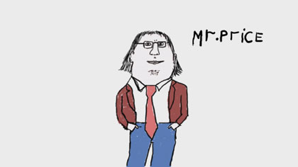 film still: *Mr Price* title card

