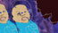 Another image from the opening sequence when the doubled image breaks up again as Stanley throws his head back and laughs. He is looking at his father.

